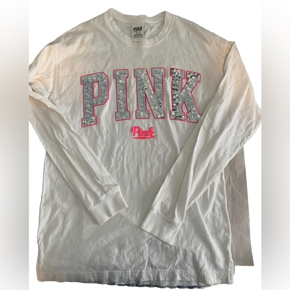 PINK Victoria's Secret Tops - Victoria’s Secret Pink long sleeve t shirt.  Women’s XS.